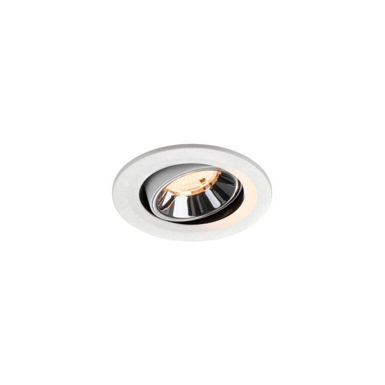 SLV NUMINOS® MOVE S, Deckeneinbauleuchte weiß/chrom 2700 K 55°