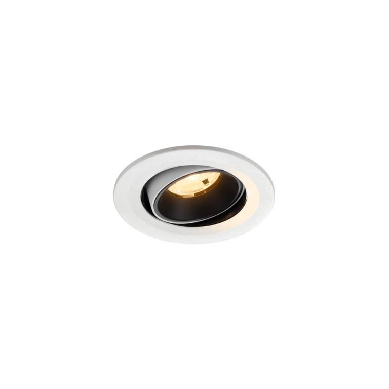 SLV NUMINOS® MOVE S, Deckeneinbauleuchte weiß/schwarz 3000 K 20°