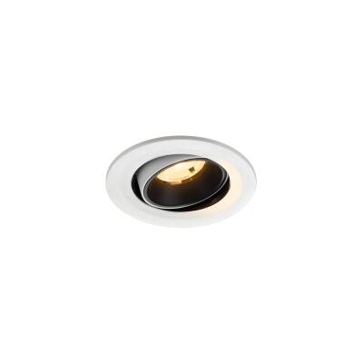 SLV NUMINOS® MOVE S, Deckeneinbauleuchte weiß/schwarz 3000 K 20°