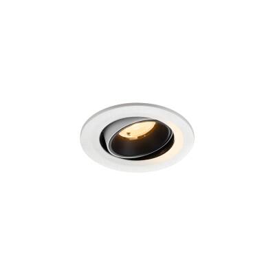 SLV NUMINOS® MOVE S, Deckeneinbauleuchte weiß/schwarz 3000 K 40°