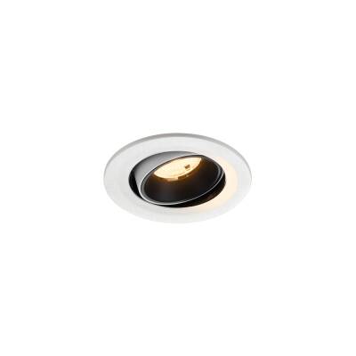 SLV NUMINOS® MOVE S, Deckeneinbauleuchte weiß/schwarz 3000 K 55°