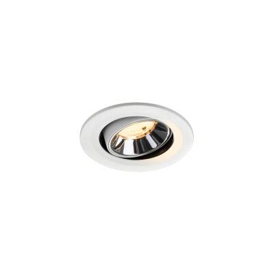 SLV NUMINOS® MOVE S, Deckeneinbauleuchte weiß/chrom 3000 K 55°