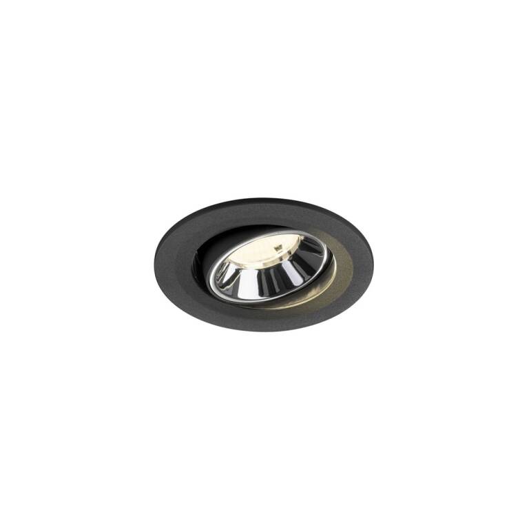 SLV NUMINOS® MOVE S, Deckeneinbauleuchte schwarz/chrom 4000 K 55°