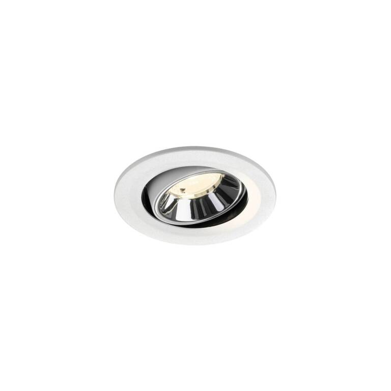 SLV NUMINOS® MOVE S, Deckeneinbauleuchte weiß/chrom 4000 K 40°