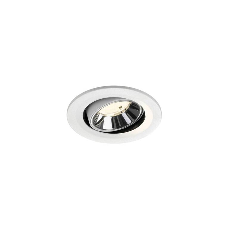 SLV NUMINOS® MOVE S, Deckeneinbauleuchte weiß/chrom 4000 K 55°