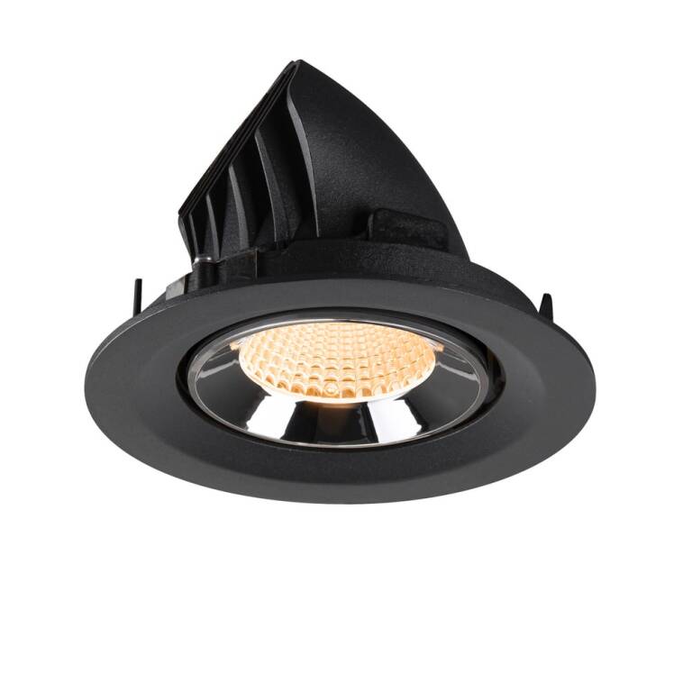 SLV NUMINOS® GIMBLE M, Deckeneinbauleuchte schwarz/chrom 2700 K 40°