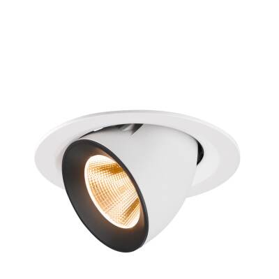 SLV NUMINOS® GIMBLE M, Deckeneinbauleuchte weiß/schwarz 2700 K 20°