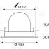 NUMINOS® GIMBLE M, Deckeneinbauleuchte schwarz/chrom 3000 K 20°