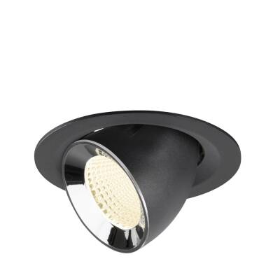 SLV NUMINOS® GIMBLE M, Deckeneinbauleuchte schwarz/chrom 4000 K 40°