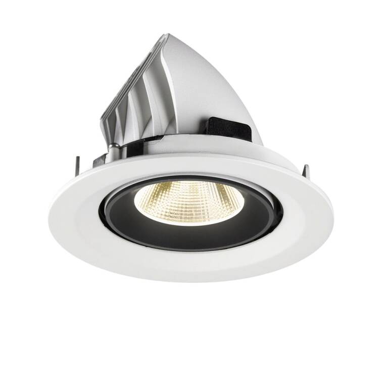 SLV NUMINOS® GIMBLE M, Deckeneinbauleuchte weiß/schwarz 4000 K 20°
