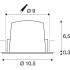 NUMINOS® M, Deckeneinbauleuchte schwarz/chrom 2700 K 20°