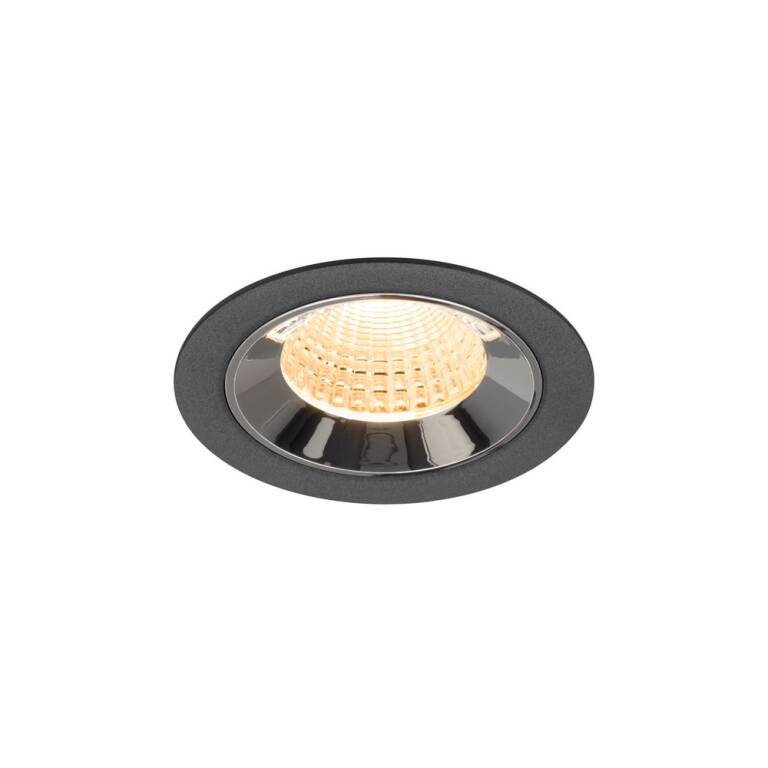 SLV NUMINOS® M, Deckeneinbauleuchte schwarz/chrom 2700 K 55°