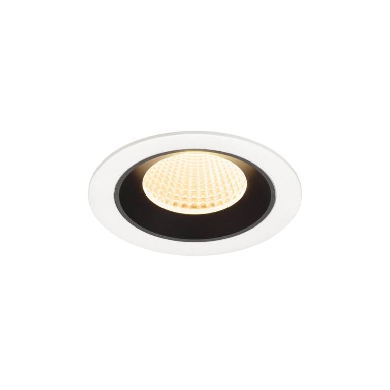 SLV NUMINOS® M, Deckeneinbauleuchte weiß/schwarz 3000 K 40°