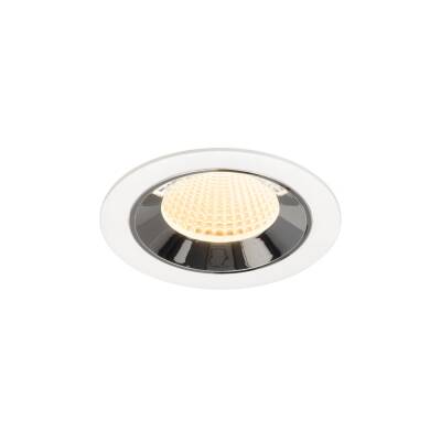 SLV NUMINOS® M, Deckeneinbauleuchte weiß/chrom 3000 K 40°