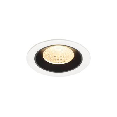 SLV NUMINOS® M, Deckeneinbauleuchte weiß/schwarz 3000 K 55°
