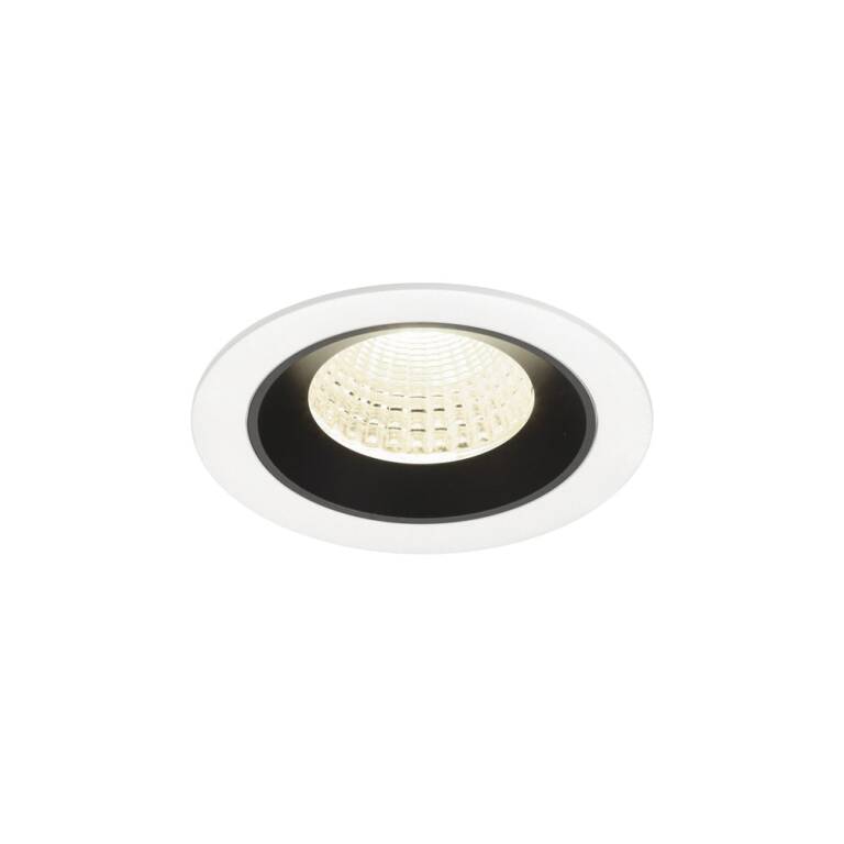 SLV NUMINOS® M, Deckeneinbauleuchte weiß/schwarz 4000 K 55°