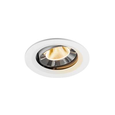 SLV NUMINOS® MOVE M, Deckeneinbauleuchte weiß/chrom 3000 K 20°