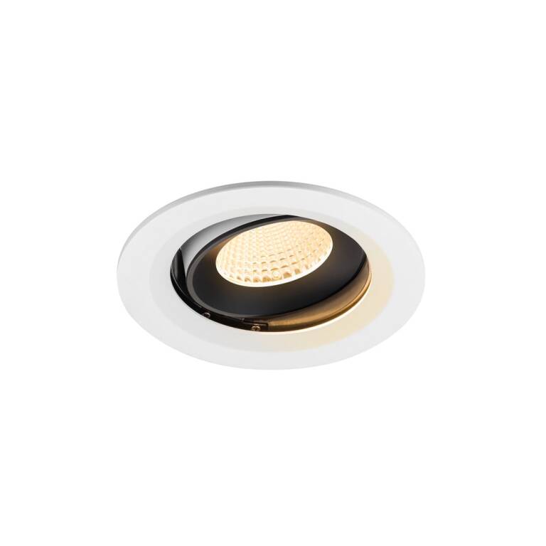 SLV NUMINOS® MOVE M, Deckeneinbauleuchte weiß/schwarz 3000 K 40°
