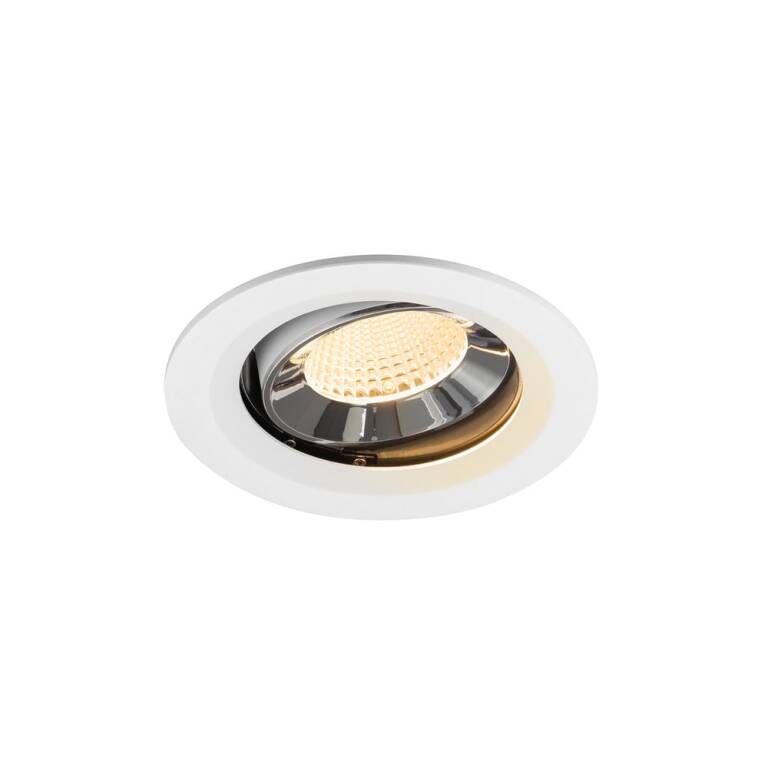 SLV NUMINOS® MOVE M, Deckeneinbauleuchte weiß/chrom 3000 K 40°