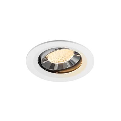 SLV NUMINOS® MOVE M, Deckeneinbauleuchte weiß/chrom 3000 K 40°