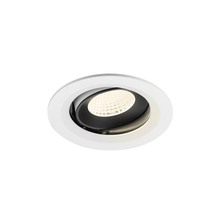 SLV NUMINOS® MOVE M, Deckeneinbauleuchte weiß/schwarz 4000 K 40°