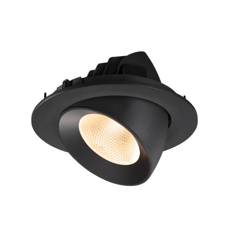 SLV NUMINOS® GIMBLE L, Deckeneinbauleuchte schwarz/chrom 2700 K 20°