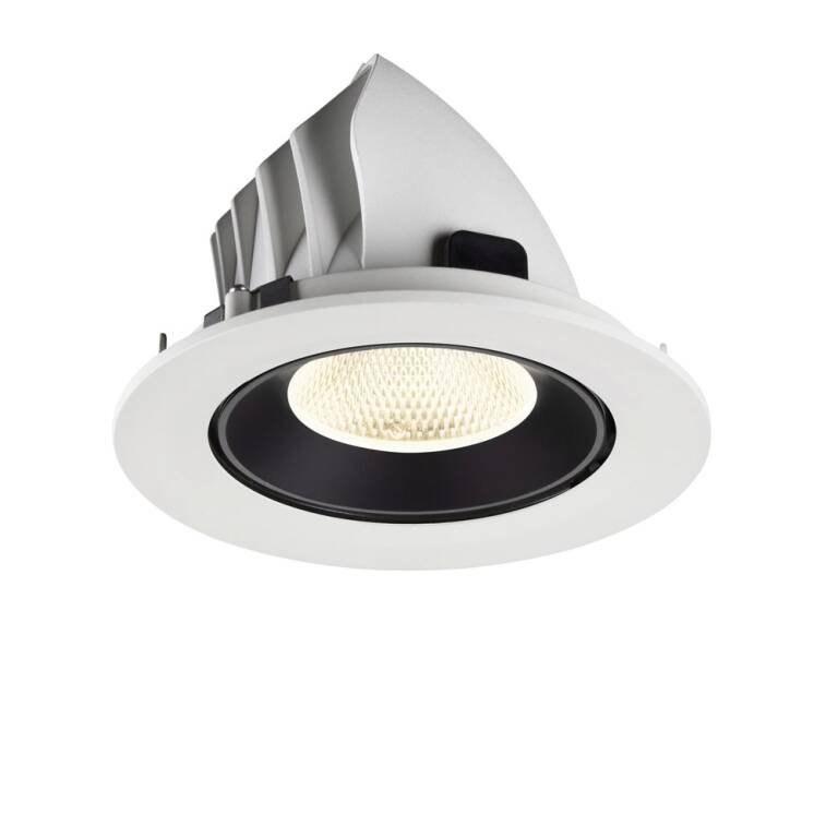 SLV NUMINOS® GIMBLE L, Deckeneinbauleuchte weiß/schwarz 4000 K 20°