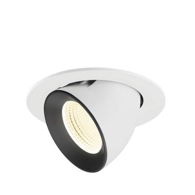 SLV NUMINOS® GIMBLE L, Deckeneinbauleuchte weiß/schwarz 4000 K 55°