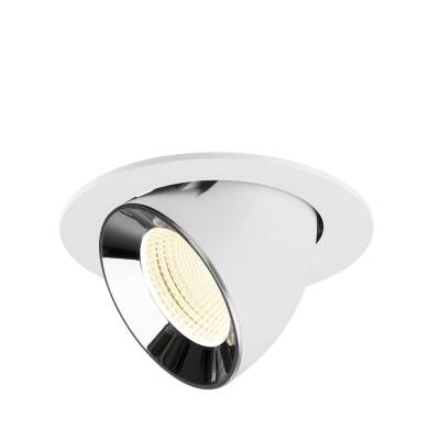 SLV NUMINOS® GIMBLE L, Deckeneinbauleuchte weiß/chrom 4000 K 55°