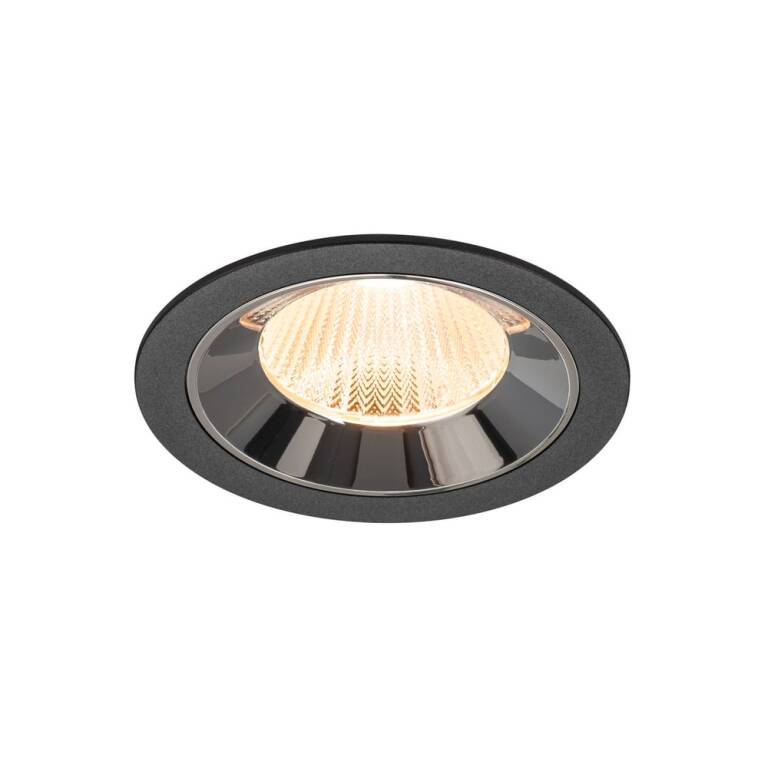 SLV NUMINOS® L, Deckeneinbauleuchte schwarz/chrom 2700 K 40°