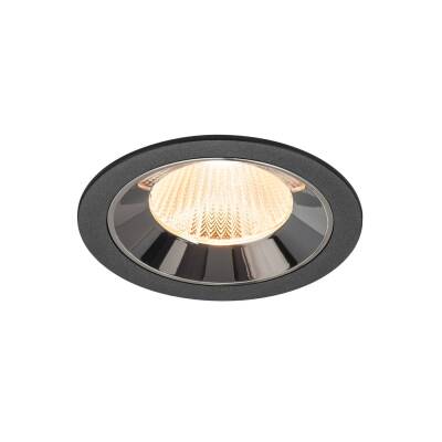 SLV NUMINOS® L, Deckeneinbauleuchte schwarz/chrom 2700 K 40°