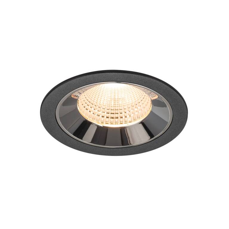 SLV NUMINOS® L, Deckeneinbauleuchte schwarz/chrom 2700 K 55°