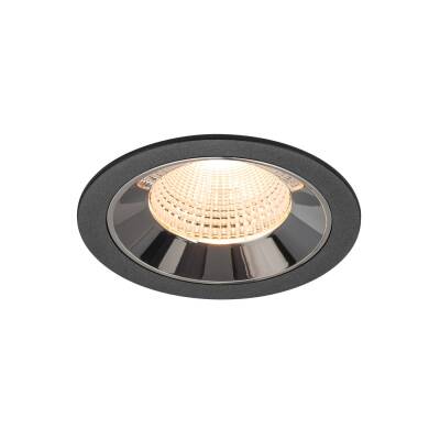SLV NUMINOS® L, Deckeneinbauleuchte schwarz/chrom 2700 K 55°