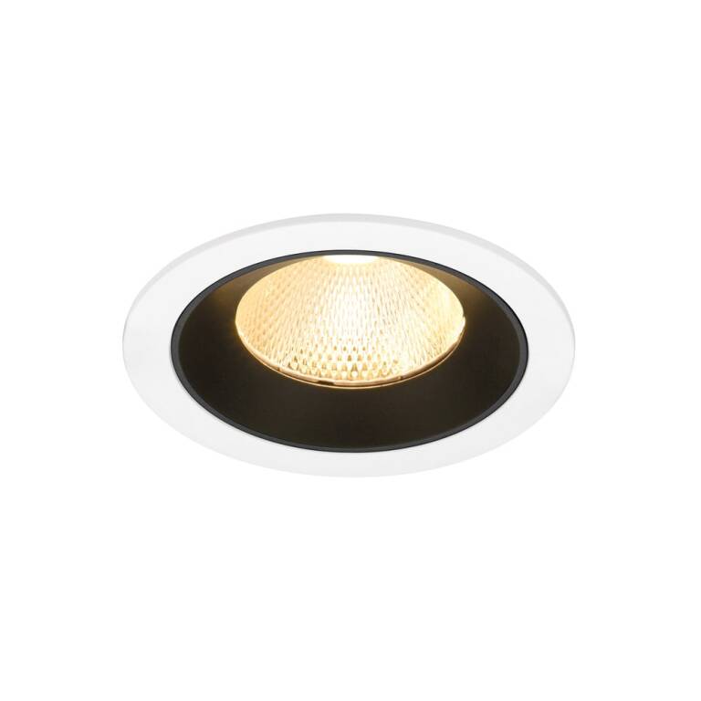 SLV NUMINOS® L, Deckeneinbauleuchte weiß/schwarz 3000 K 20°