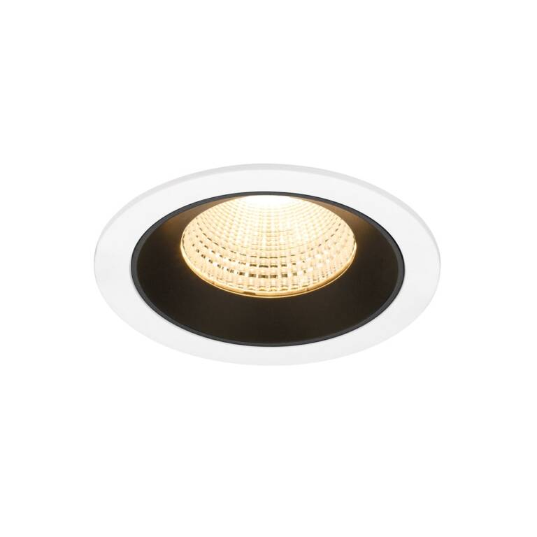 SLV NUMINOS® L, Deckeneinbauleuchte weiß/schwarz 3000 K 55°