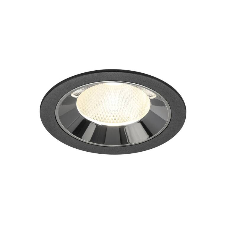 SLV NUMINOS® L, Deckeneinbauleuchte schwarz/chrom 4000 K 20°