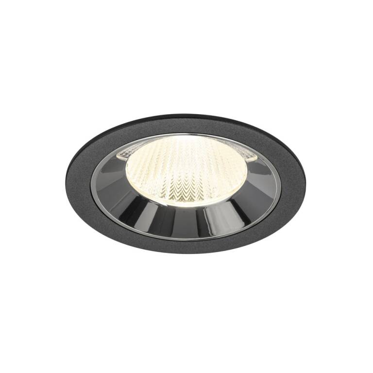 SLV NUMINOS® L, Deckeneinbauleuchte schwarz/chrom 4000 K 40°