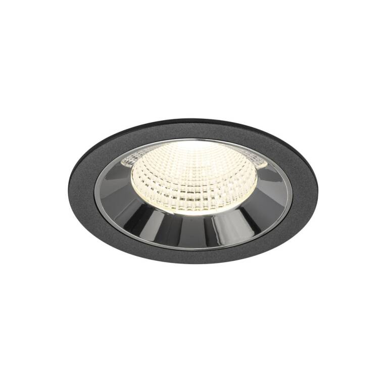 SLV NUMINOS® L, Deckeneinbauleuchte schwarz/chrom 4000 K 55°