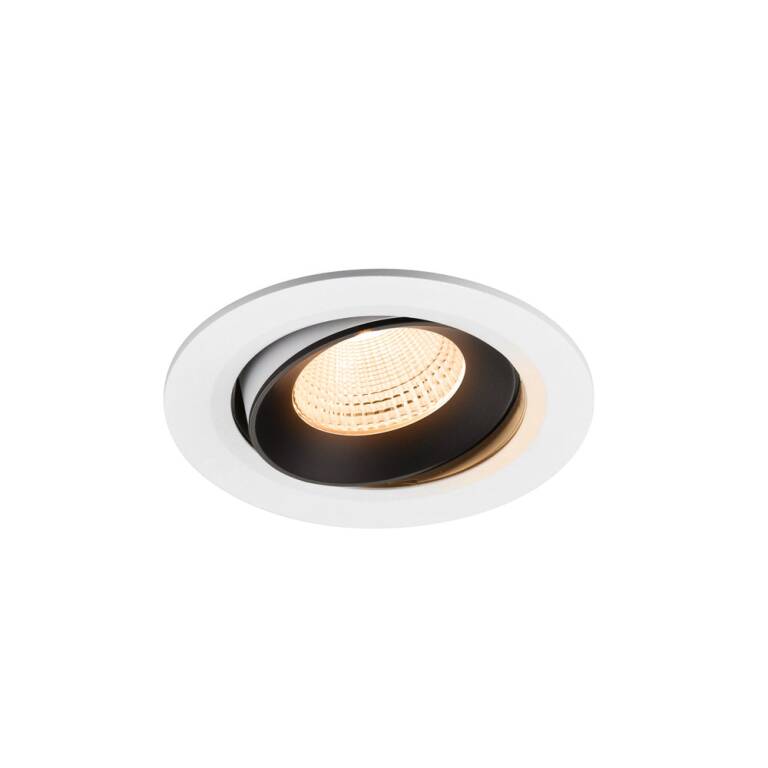 SLV NUMINOS® MOVE L, Deckeneinbauleuchte weiß/schwarz 2700 K 55°