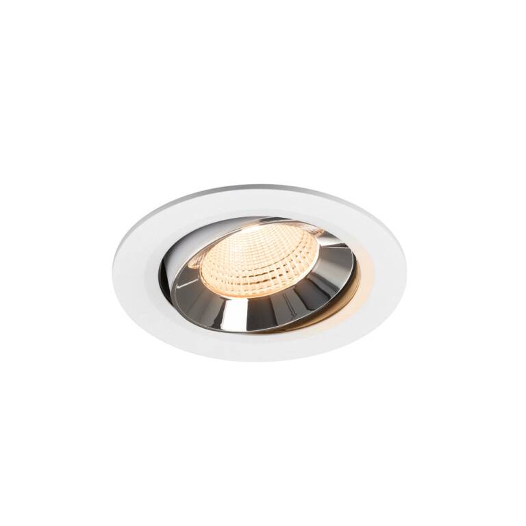 SLV NUMINOS® MOVE L, Deckeneinbauleuchte weiß/chrom 2700 K 55°