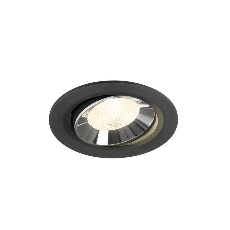 SLV NUMINOS® MOVE L, Deckeneinbauleuchte schwarz/chrom 4000 K 40°