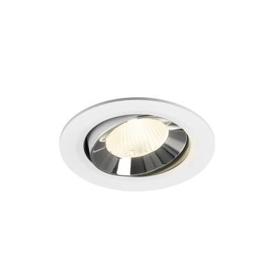 SLV NUMINOS® MOVE L, Deckeneinbauleuchte weiß/chrom 4000 K 40°
