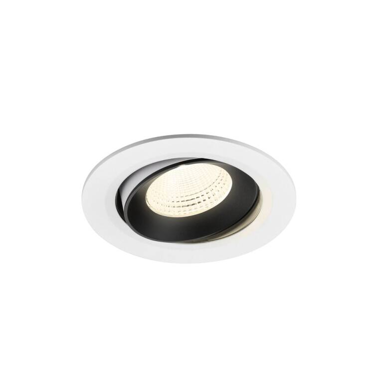 SLV NUMINOS® MOVE L, Deckeneinbauleuchte weiß/schwarz 4000 K 55°