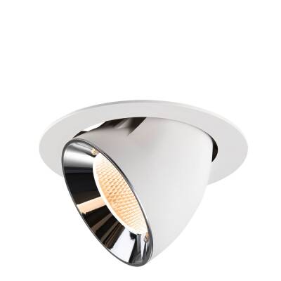 SLV NUMINOS® GIMBLE XL, Deckeneinbauleuchte weiß/chrom 2700 K 20°