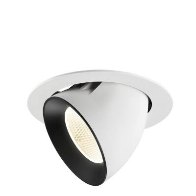 SLV NUMINOS® GIMBLE XL, Deckeneinbauleuchte weiß/schwarz 4000 K 20°