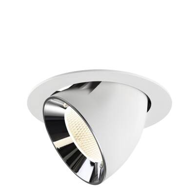 SLV NUMINOS® GIMBLE XL, Deckeneinbauleuchte weiß/chrom 4000 K 20°