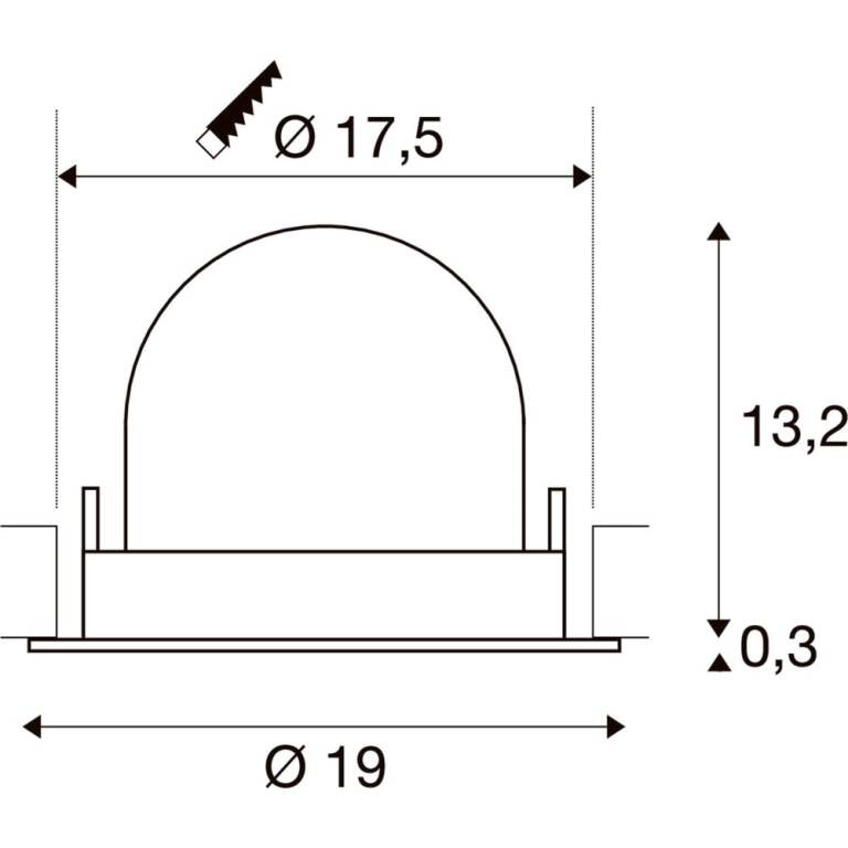SLV NUMINOS® GIMBLE XL, Deckeneinbauleuchte weiß/chrom 4000 K 55°
