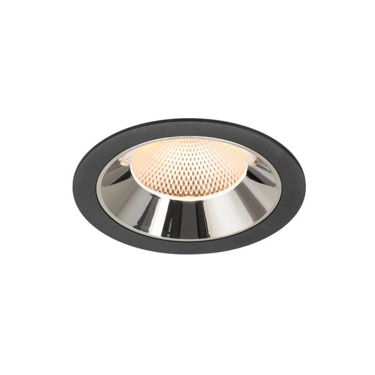 SLV NUMINOS® XL, Deckeneinbauleuchte schwarz/chrom 2700 K 40°