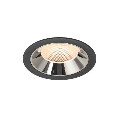 SLV NUMINOS® XL, Deckeneinbauleuchte schwarz/chrom 2700 K 40°