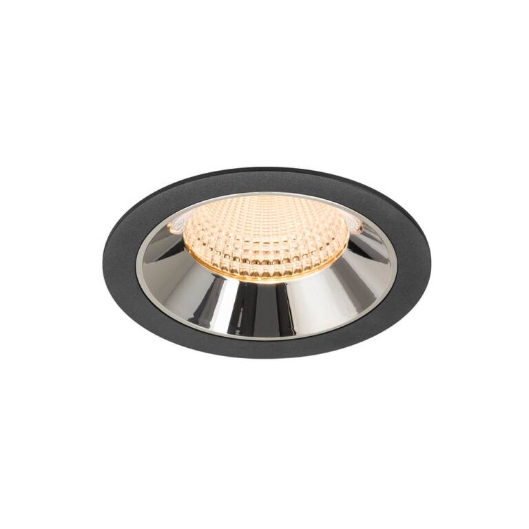 SLV NUMINOS® XL, Deckeneinbauleuchte schwarz/chrom 2700 K 55°